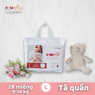 Bịch Bỉm Quần ROSE BABY Đủ Size M (30 miếng)/ L (28 miếng)/ XL (26 miếng)/ XXL (24 miếng)/ XXXL (22 miếng)