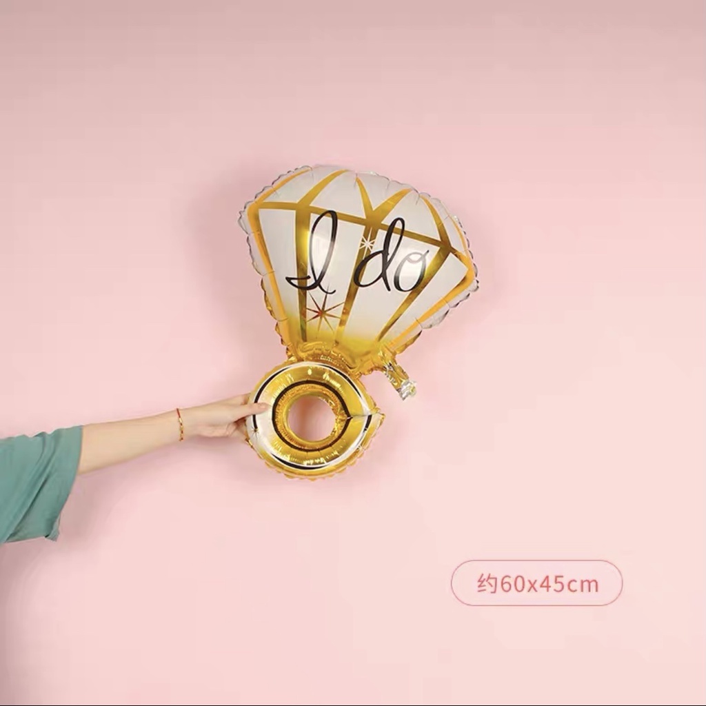 Bóng cô dâu chú rể nhẫn cưới trang trí phòng tân hôn cầu hôn HAPPYKID BBCDCR