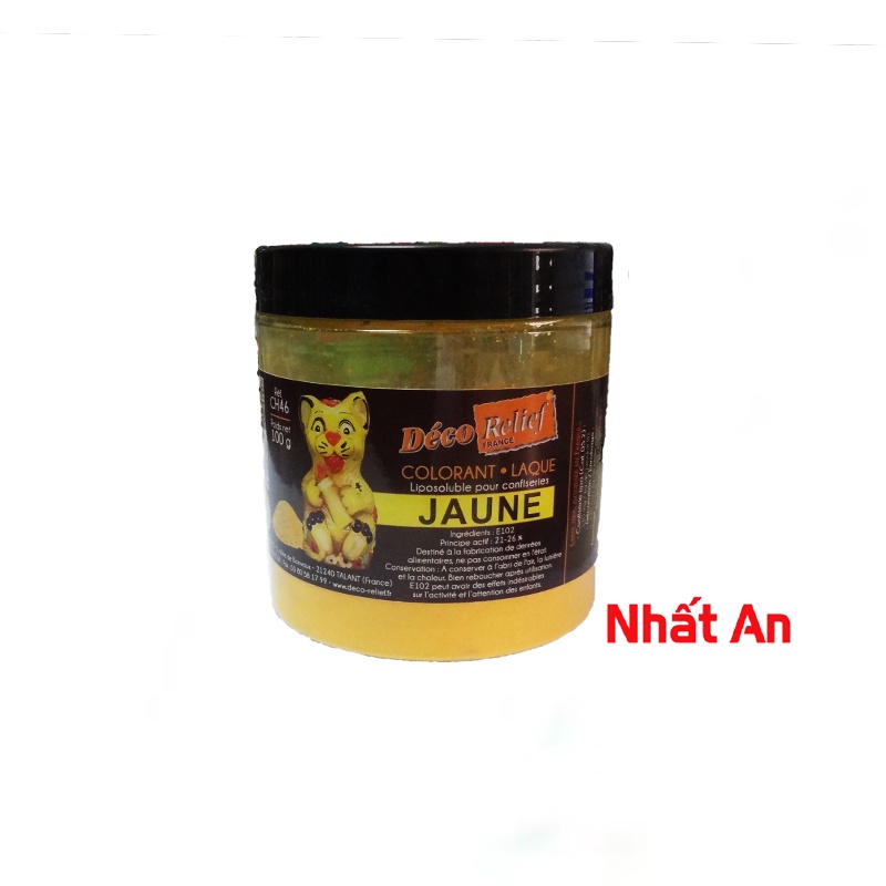 BỘT MÀU VÀNG GỐC DẦU DECOR RELIEF 20GR (Chia ra hũ nhựa trong)