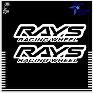 Decal Chữ "Rays Rays" Dán Trang Trí Xe Ô Tô