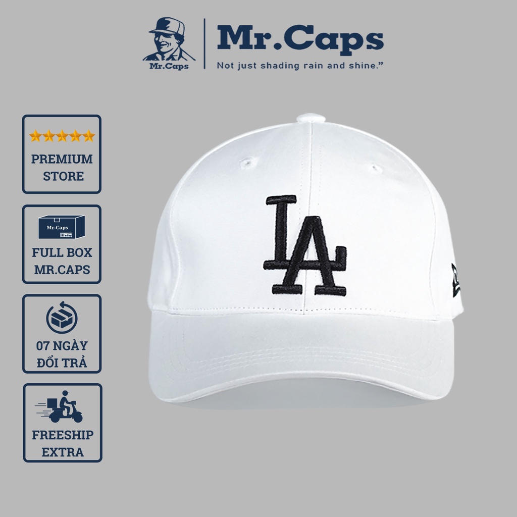 Nón lưỡi trai LA - Nón kết thêu chuẩn MLB cao cấp dáng thể thao Ulzzang thời trang unisex dành cho cả nam nữ Mrcaps LA01