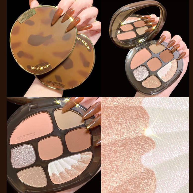 Bộ trang điểm MAFFICK màu hổ phách Gồm Phấn Mắt + Phấn Má + Hilight | BigBuy360 - bigbuy360.vn