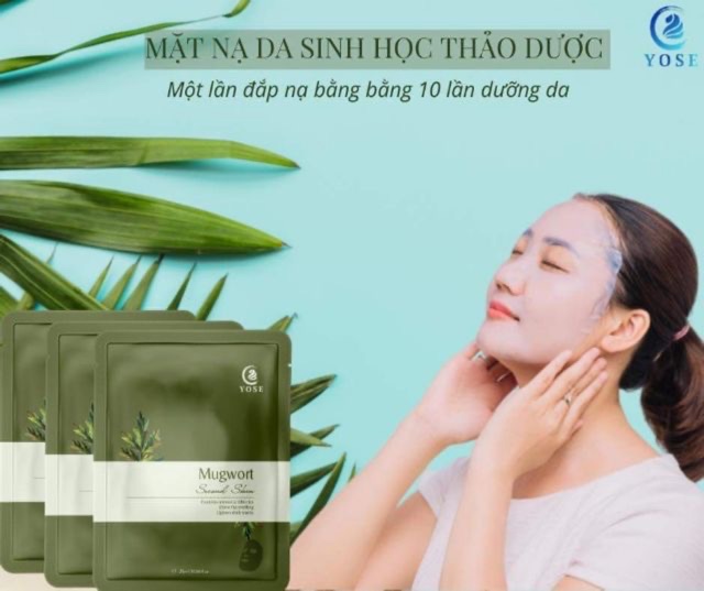 Combo 5 miếng mặt nạ sinh học thảo dược giảm mụn trứng cá, cấp nước cho da YOSE