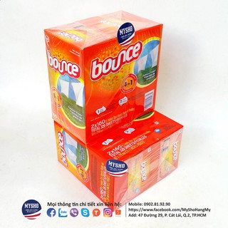Khăn giấy thơm BOUNCE - FABRIC SOFTENER (1 hộp 160 tờ)