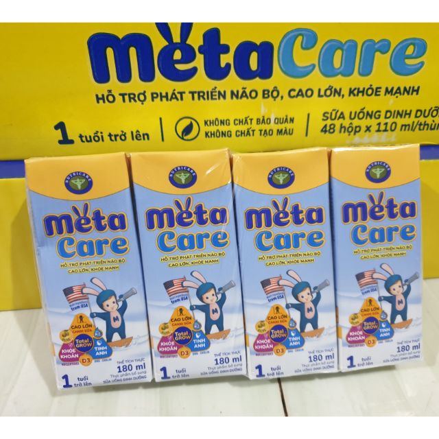 [COMBO 6 LỐC] Sữa bột pha sẳn Metacare Nhãn vàng 180ml