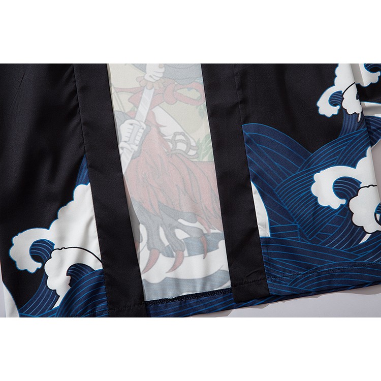 Áo Kimono Dáng Rộng Màu Đen Phong Cách Harajuku Nhật Bản Thời Trang Mùa Hè 2020 Cho Nam Và Nữ 9 Kiểu