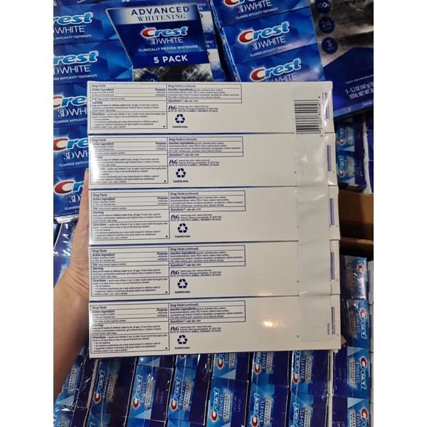 Kem Đánh Răng Crest 3D White Advanced/ Scope/ Ultra Vivid/ Pro Health