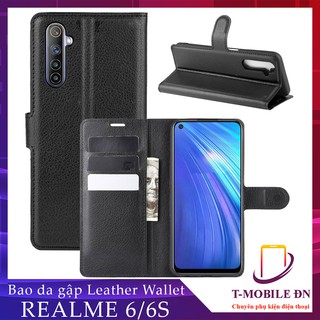 Freeship 50k_bao da realme 6 6s, ốp lưng da cao cấp có nắp gập và chống xem video cho realme 6 realme 6s