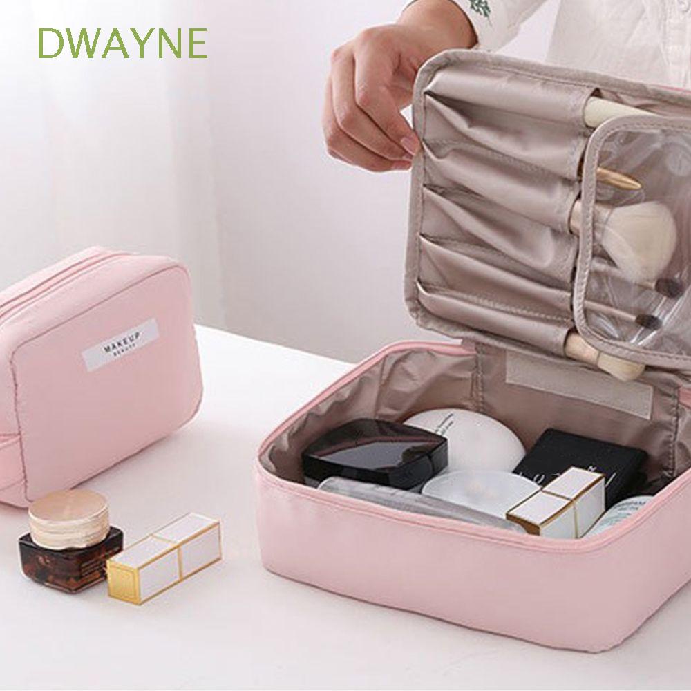 Túi Đựng Mỹ Phẩm DWAYNE Cỡ Lớn Có Khóa Kéo Họa Tiết Dễ Thương Cho Nữ