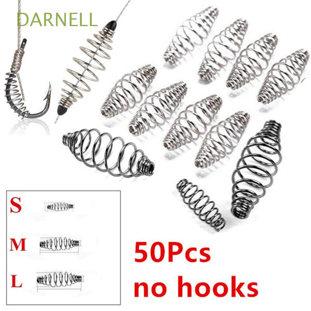 Set 50 dụng cụ lò xo hình quả ô liu giữ mồi câu cá bằng thép không gỉ bền chắc