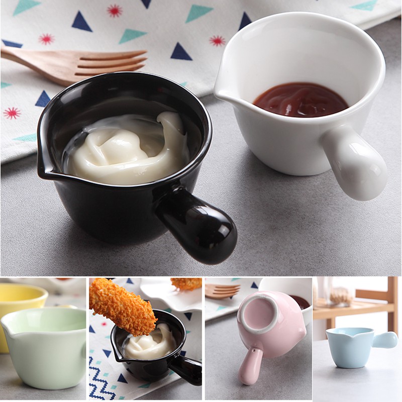 Bát ăn dặm gốm sứ cao cấp hình gáo 70ml dành cho bé tập ăn kiểu Nhật AD03