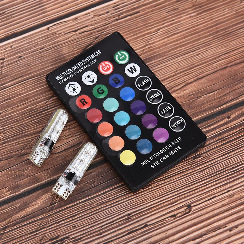 Set 2 Đèn Led T10 5050 W5W 6 Smd Dùng Cho Xe Hơi