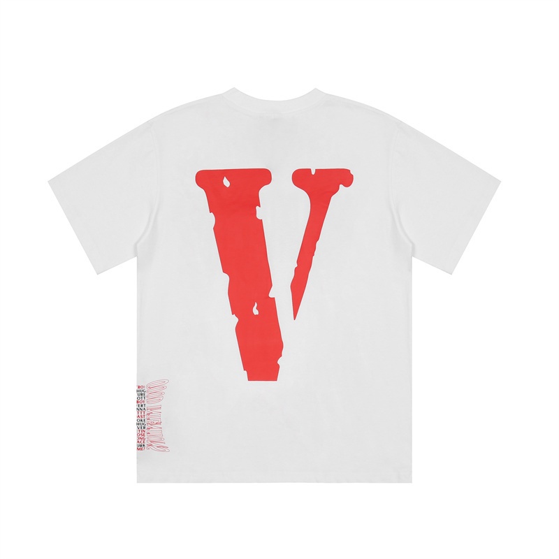 Áo Thun Cotton Tay Ngắn In Chữ Vlone Cổ Điển Thời Trang Cho Nam Và Nữ