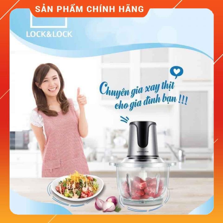 Máy Xay Thịt Cối Thủy Tinh Lock&Lock EJM161BLK 1.2L 350W