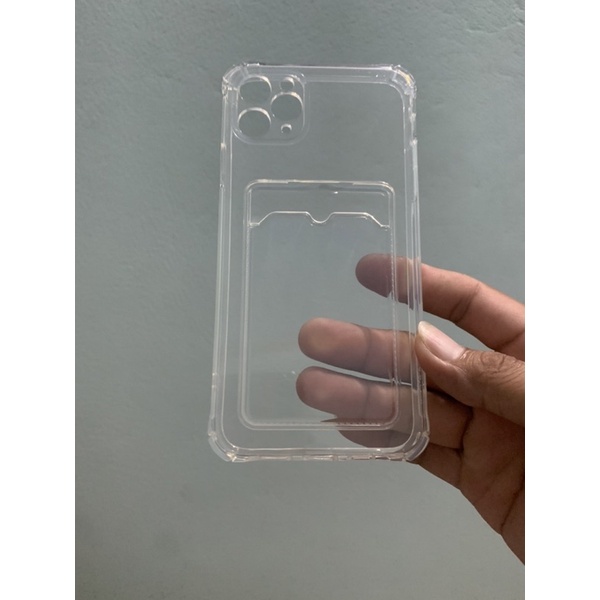Ôp lưng IP chống sốc ⚡ SALE SỐC ⚡ Ốp lưng dẻo trong suốt kèm lưng túi ví có ngăn đựng thẻ 11/12/13/Pro max/Xs max