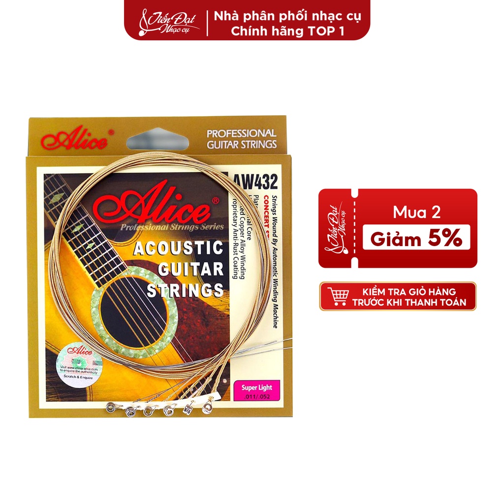 Bộ dây đàn guitar Acoustic Alice AW-432