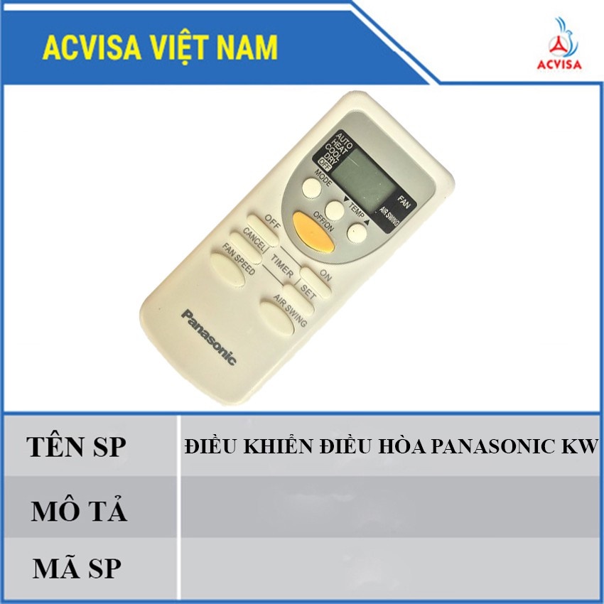 Remote - Điều khiển các dòng điều hòa Panasonic ⚡Sẵn Hàng⚡
