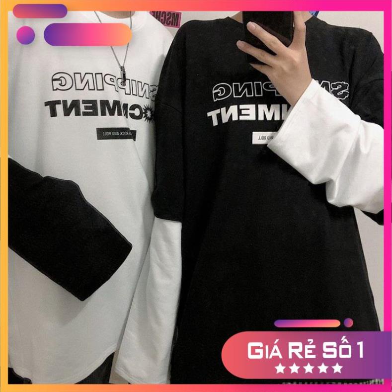 [Có size từ 28kg-90kg] áo thun dài tay form rộng TAY PHỐI siêu cá tính unisex, ulzang, có size s, có size lớn | BigBuy360 - bigbuy360.vn