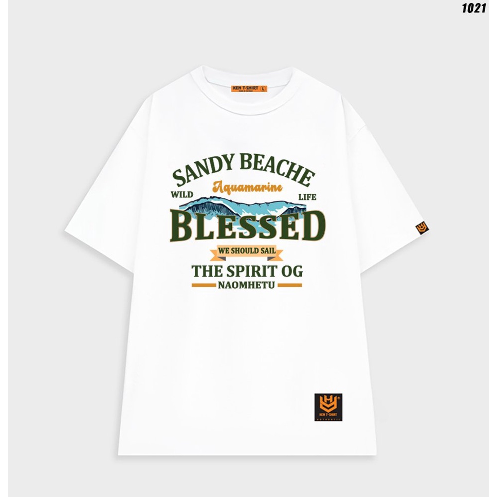 Áo phông form rộng tay lỡ BLESSED 1021 HY KOREA