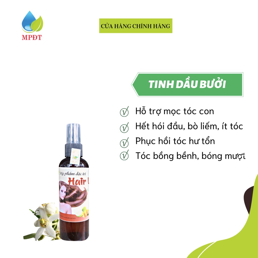 Tinh dầu dưỡng tóc hương bưởi kích mọc tóc, giảm tình trạng tóc gãy rụng