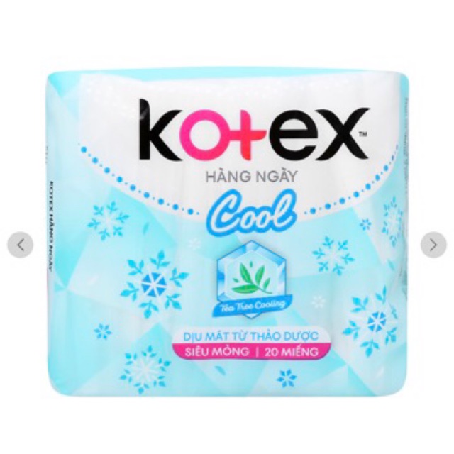 Băng vệ sinh KOTEX Hằng ngày COOL 15cm 40M và 20M