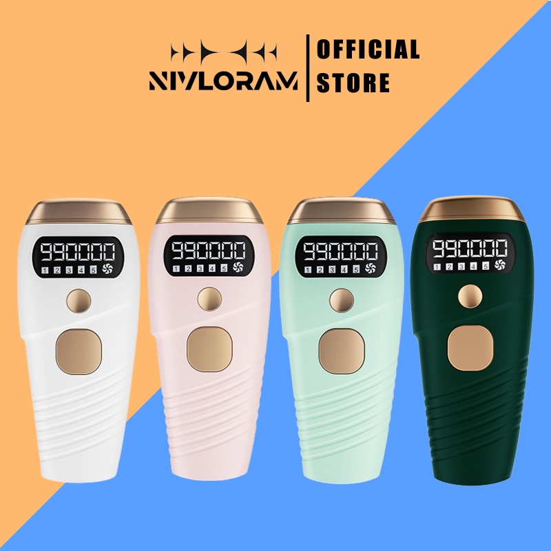 Máy triệt lông vĩnh viễn IPL không đau 990000 xung điện với 5 mức năng lượng hiệu quả tốt tẩy lông bikini, chân, nách