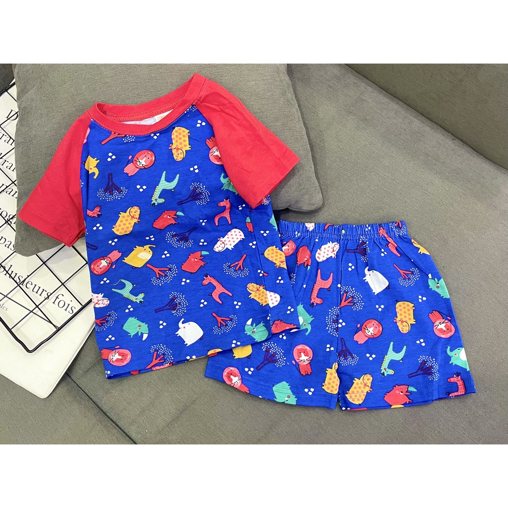 Đồ bộ bé trai❤️ bộ bé trai phối tay cotton 4 chiều Jennie kids thấm hút mồ hôi tốt J411