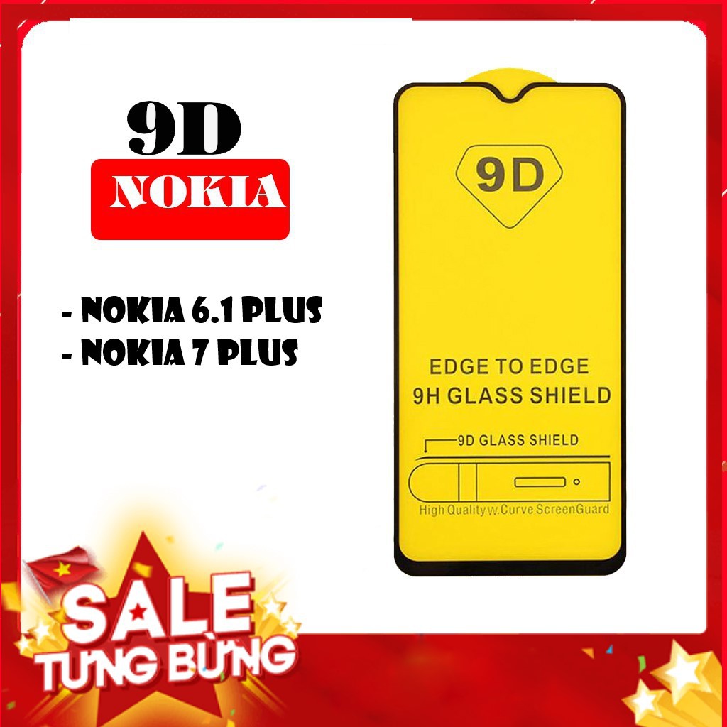 Kính Cường Lực Nokia 7/ 3.1 Plus/ X6/ 6.1 Plus/ 7 Plus/ Nokia 8.1/ X7 Full màn 9D cao cấp thế hệ mới [ HOT ]