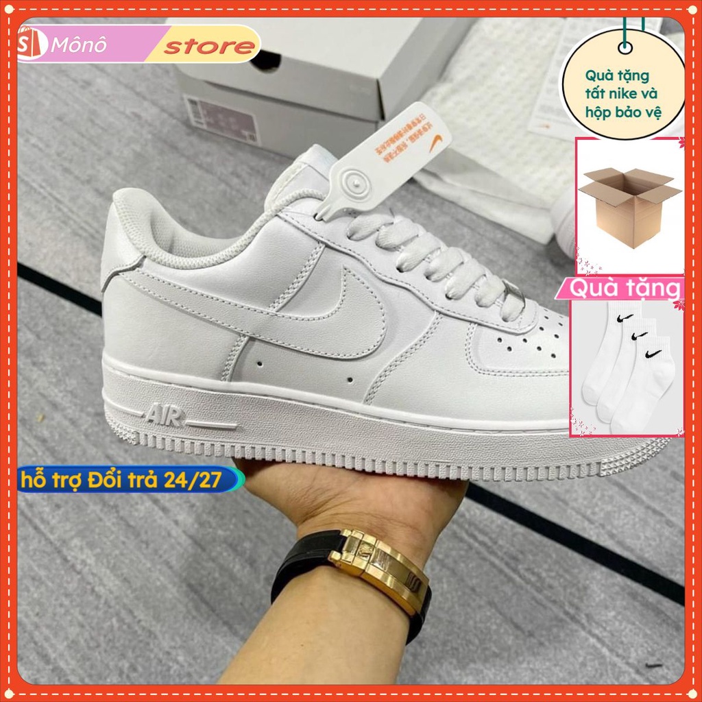 Giày _nike trắng af1 giày thể thao nam nữ _nike air force 1 cổ thấp đi học giá rẻ full box bill.mono68