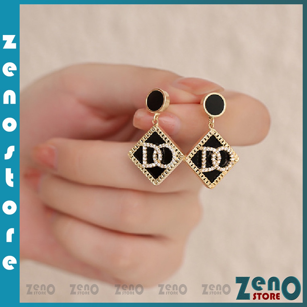 Khuyên tai ZenO bạc Ý DO KT08, bông tai bạc S925 tinh tế