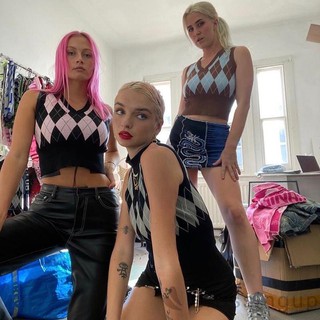 Áo len croptop gile cổ V [ORDER]