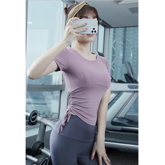 Áo Tập Gym Yoga Rút Eo Ôm Sát Body Gợi Cảm Mẫu Bán Chạy Nhất Quảng Châu - Đồ Tập SurySport