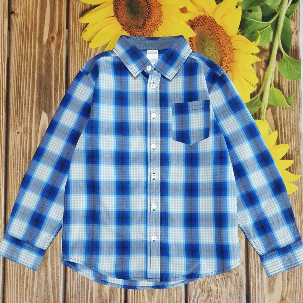[Chính Hãng Gymboree-Place] Áo Sơ Mi Bé Trai Size Đại 15kg-55kg Cotton Mềm Mịn Mát Thấm Hút Mồ Hôi