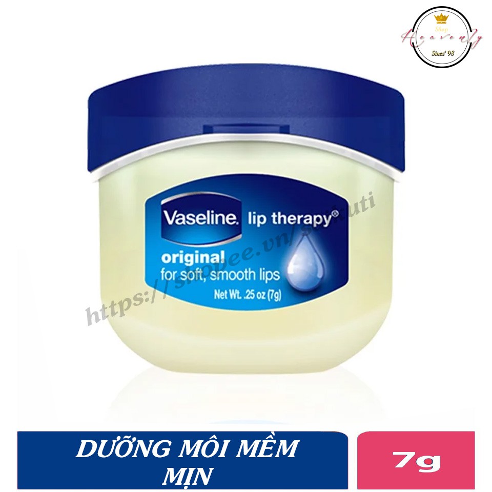 Sáp dưỡng nẻ môi, lót nền Vaseline Lip Therapy hộp 7g, sáp dưỡng môi Vaseline loại nhỏ Saikuti( MP0004)