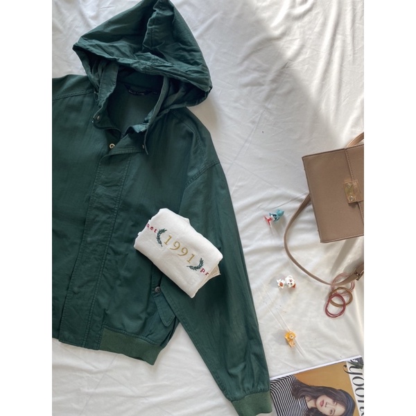 ÁO KHOÁC DÙ JACKET KOREA (MÀU XANH RÊU)
