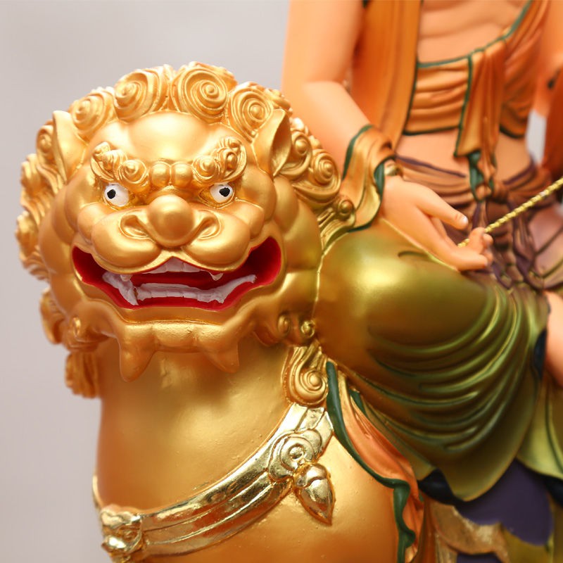 ♧✳Resin Văn Thù Phổ Hiền Bồ tát Trang trí Hoa Nghiêm Tam Nhà phước Tượng Sư Lợi | BigBuy360 - bigbuy360.vn