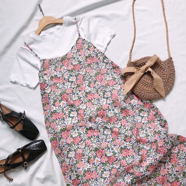 [Corn9] ĐẦM HOA HAI DÂY YẾM HOA + PULL TRẮNG