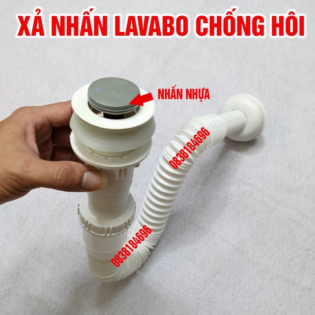 Bộ xả lavabo ruột gà nhấn màu xám đẹp. bộ xả ruột gà nhấn xám