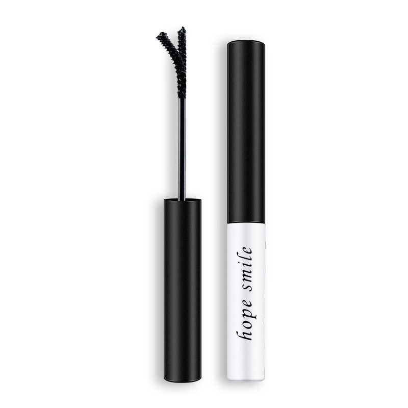 Mascara Siêu Mịn Màu Đen Và Trắng Chống Thấm Nước Làm Dài Dày Và Cong Mi Đầu Cọ Mảnh Không Nhòe