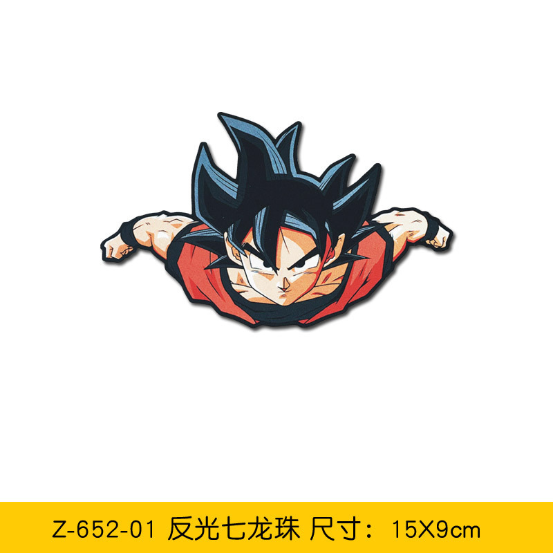 Sticker dán phản quang trang trí xe hơi / xe máy không thấm nước hình nhân vật hoạt hình dragon ball