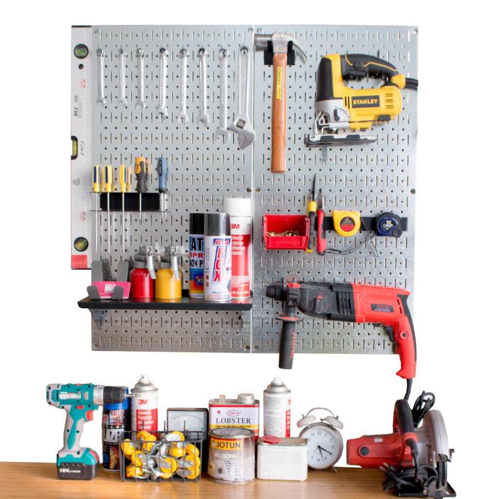 Khay đựng Pegboard SMLIFE thép sơn tĩnh điện - Phụ kiện móc treo Bảng treo dụng cụ Pegboard | WebRaoVat - webraovat.net.vn