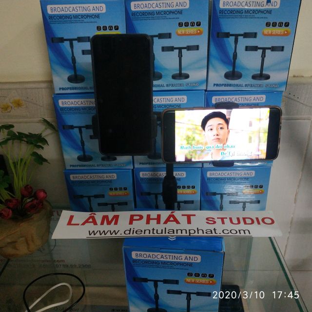 Giá Đỡ Điện Thoại Livestream 2 trong 1