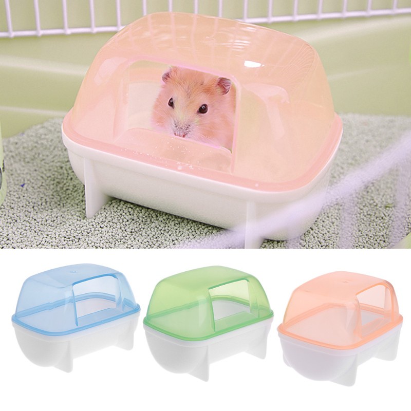 Nhà tắm cho hamster (to, dùng được cho bear, ww, robo, camp) 9 x 9 x 8 cm có bao gồm thìa xúc cát