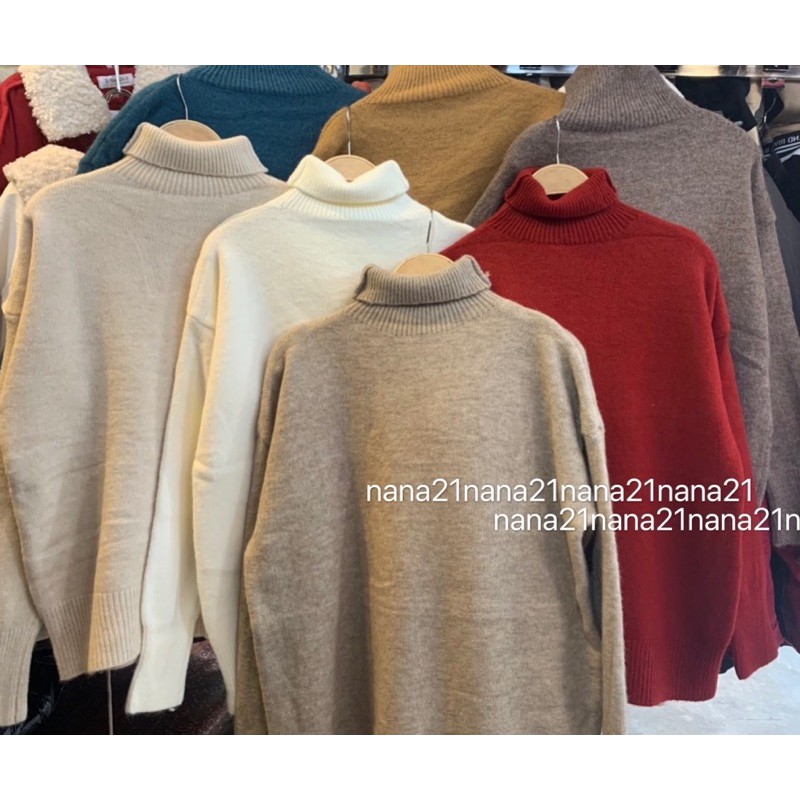 Áo len cổ lọ nhiều màu