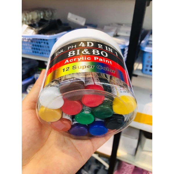 Set màu vẽ cọ bản 4D thông dụng giá rẻ