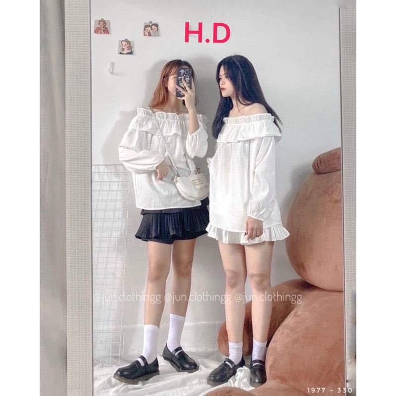 Áo trễ vai bèo chun tay HD4 | BigBuy360 - bigbuy360.vn