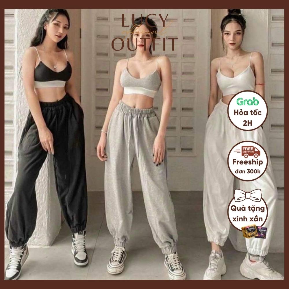 Quần jogger da cá bo gấu hack dáng Lucy Outfit thiết kế