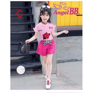 Bộ bé gái hoa hồng, bộ hoa bé gái