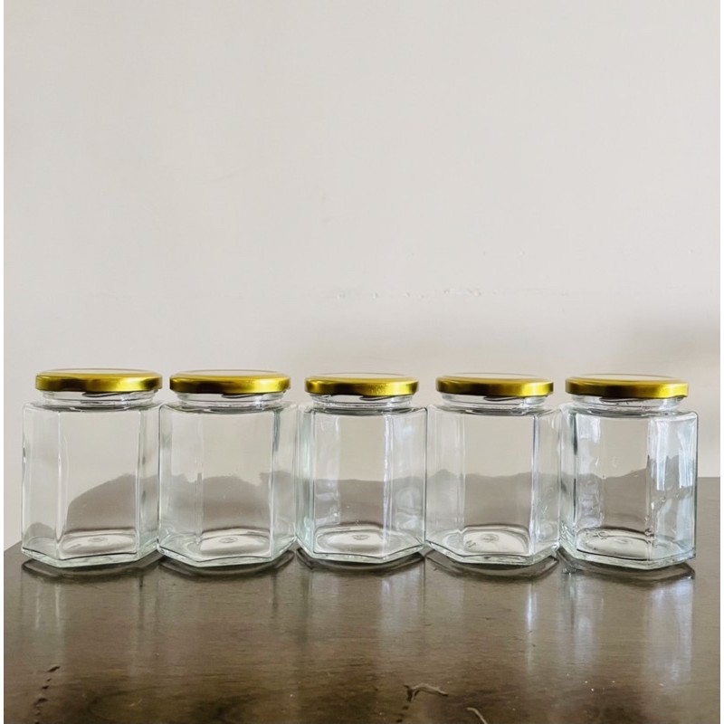 set 4 hủ thủy tinh dày dặn xinh xắn 280ml đựng gia vị và tất cả những thứ có thể đựng