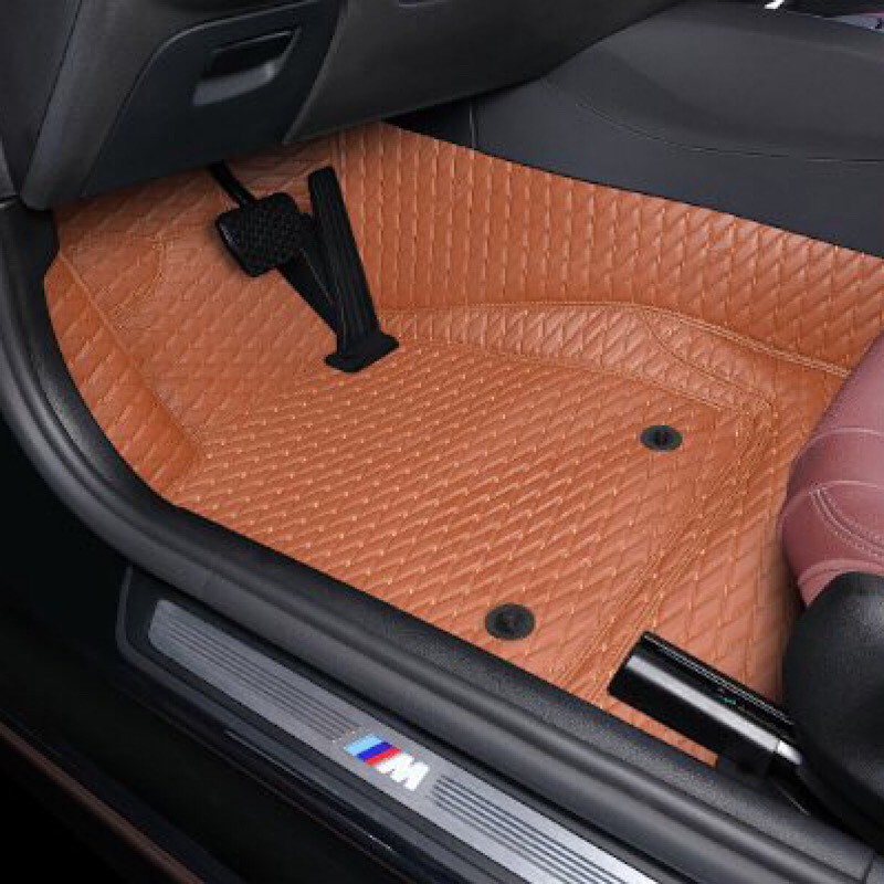 Thảm lót sàn ô tô cao cấp 6D Hyundai Santafe 7 chỗ chống nước, không mùi, phủ kín 90% sàn xe